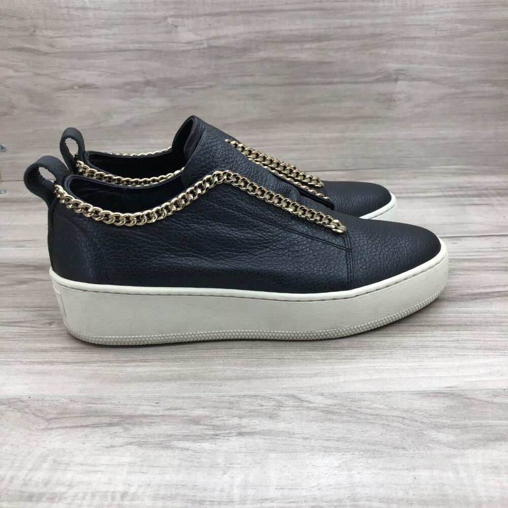 Stockton Sneakers Womens EU 36 Yelti Black Leather Slip On Shoes